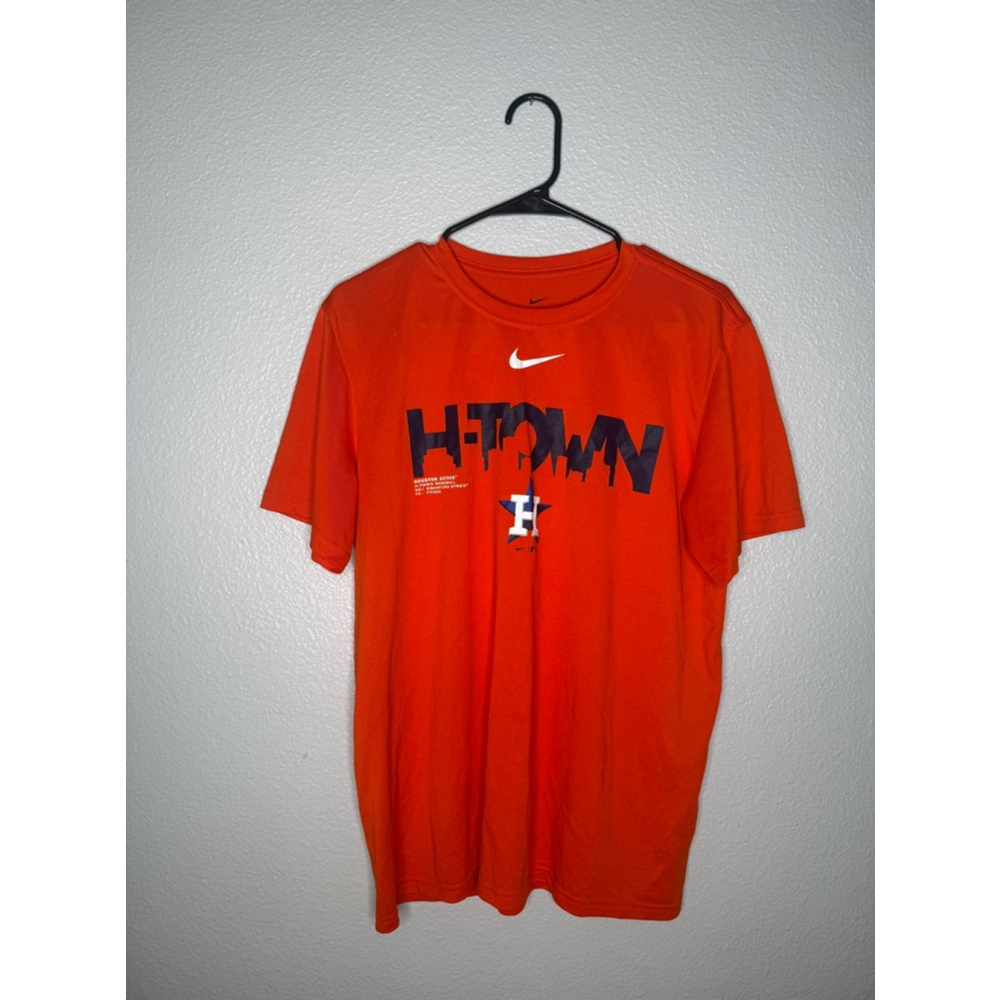 Men's Nike T-Shirt Size L Orange H-Town